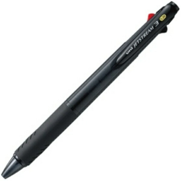 Mitsubishi Pencil 3-Color Ballpoint Pen Jetstream 0.38 Transparent Black Easy to Write SXE340038T.24