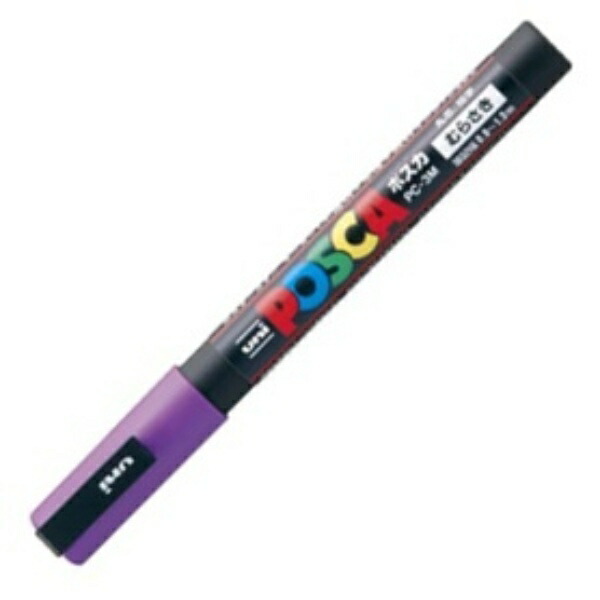 Mitsubishi Pencil Water-Based Marker POSCA Fine Round Tip Purple PC3M.12 1 Piece