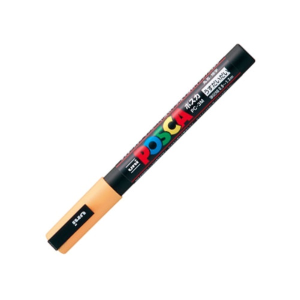 Mitsubishi Pencil Water-Based Pen POSCA Fine Point Round Tip Light Orange PC3M.54