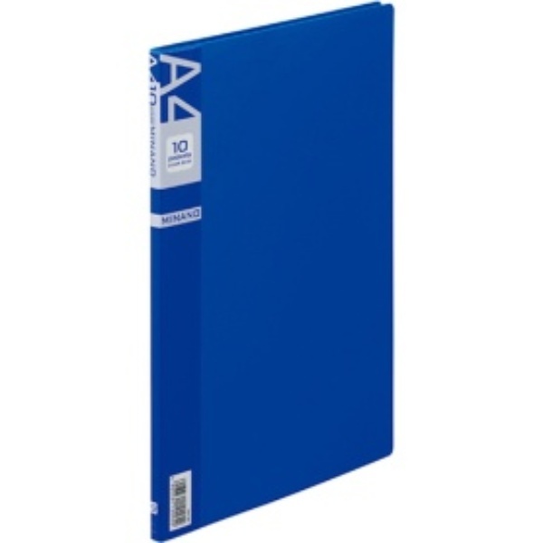 Lion Office Supplies Clear Book MINANO A4 Vertical 10-Pocket 8mm Spine Blue CR-10M 1 Book