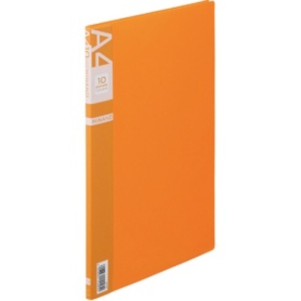 Lion Office Supplies Clear Book MINANO A4 Vertical 10 Pockets 8mm Spine Width Orange CR-10M 1 Book