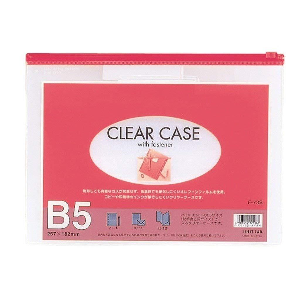 Rihitorabu Clear Case (Horizontal Type) B5 Red F73S