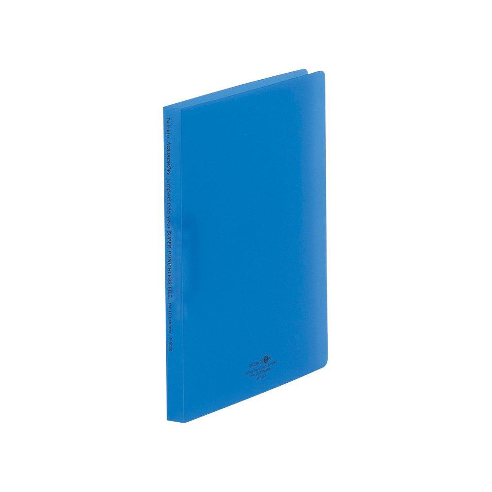 Rihitorabu Aqua Drops Super Punchless File A4 Blue F5030-8