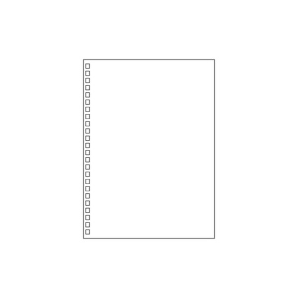 Rihitorabu Twist Note Loose Leaf Paper A5 24-Hole Plain 30 Sheets N1650P
