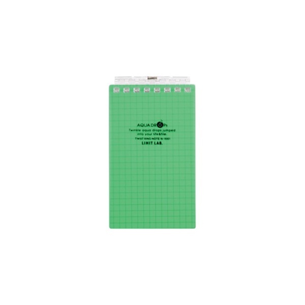 Rihitorabu Twist Ring Notebook Memo Size 8-Hole Yellow-Green N1661-6