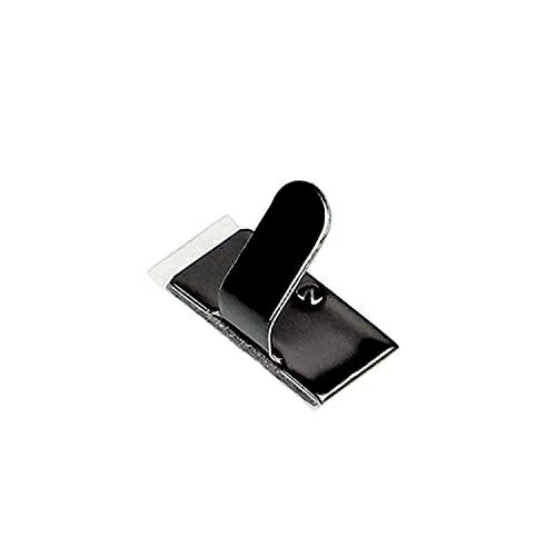 Amon Stainless Steel Mini Cable Clips Black (Cable Holder, Clip, Hook) 15.5×8.0mm 15-Piece Pack 3420