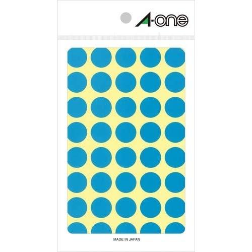 A-One Color Label Blank Round 15mm 14 Sheets 07026