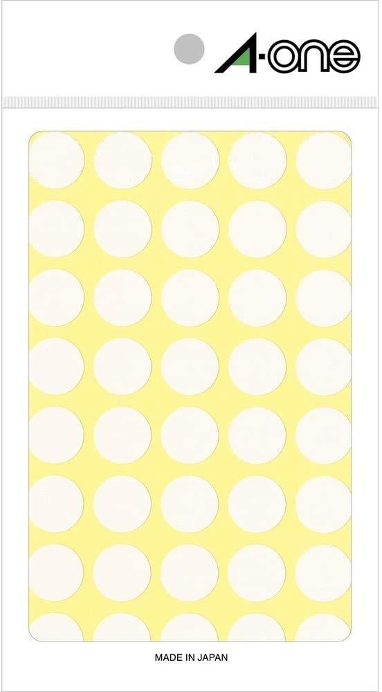 A-one Color Label White Round 15mmφ 14 Sheets (560 Pieces) 07030