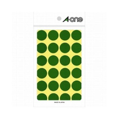 A-one Color Label Green Round 20mmφ 14 Sheets (336 Pieces) 07043
