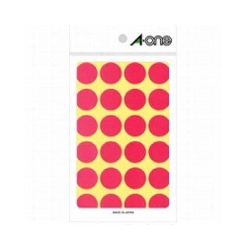 A-One Color Label Peach Round 20mm 14 Sheets 07048
