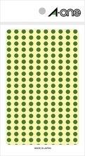 A-one Color Label Green Round 5mmφ 9 Sheets (1,800 pieces) 07063