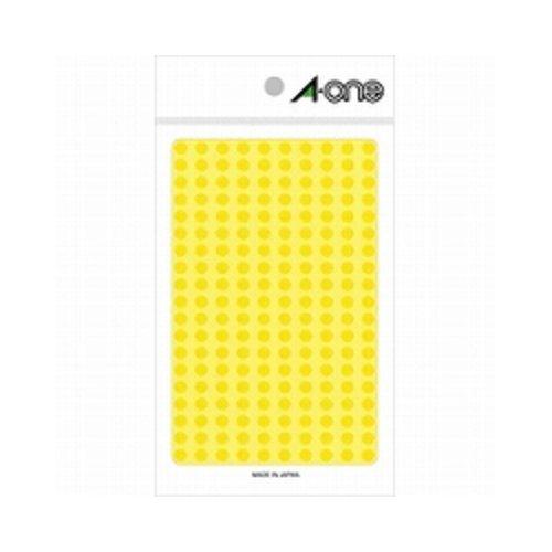 A-One Color Label Yellow Round 5mm 9 Sheets 07064