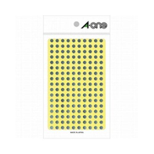 A-One Color Label Silver Round 5mm 6 Sheets 07072