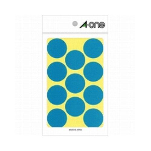 A-One Color Label Blank Round 30mm 14 Sheets 07236