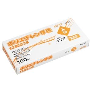 Kawanishi Kogyo Polyethylene Gloves, External Embossed, Economy Box, 100 Pcs. #2019 Clear S