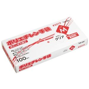 Kawanishi Kogyo Polyethylene Gloves, External Embossed, Economy Box, 100 Pcs. #2019 Clear M