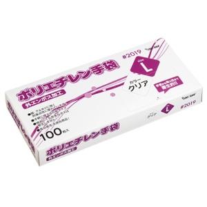 Kawanishi Kogyo Polyethylene Gloves, External Embossed, Economy Box, 100 Pcs. #2019 Clear L