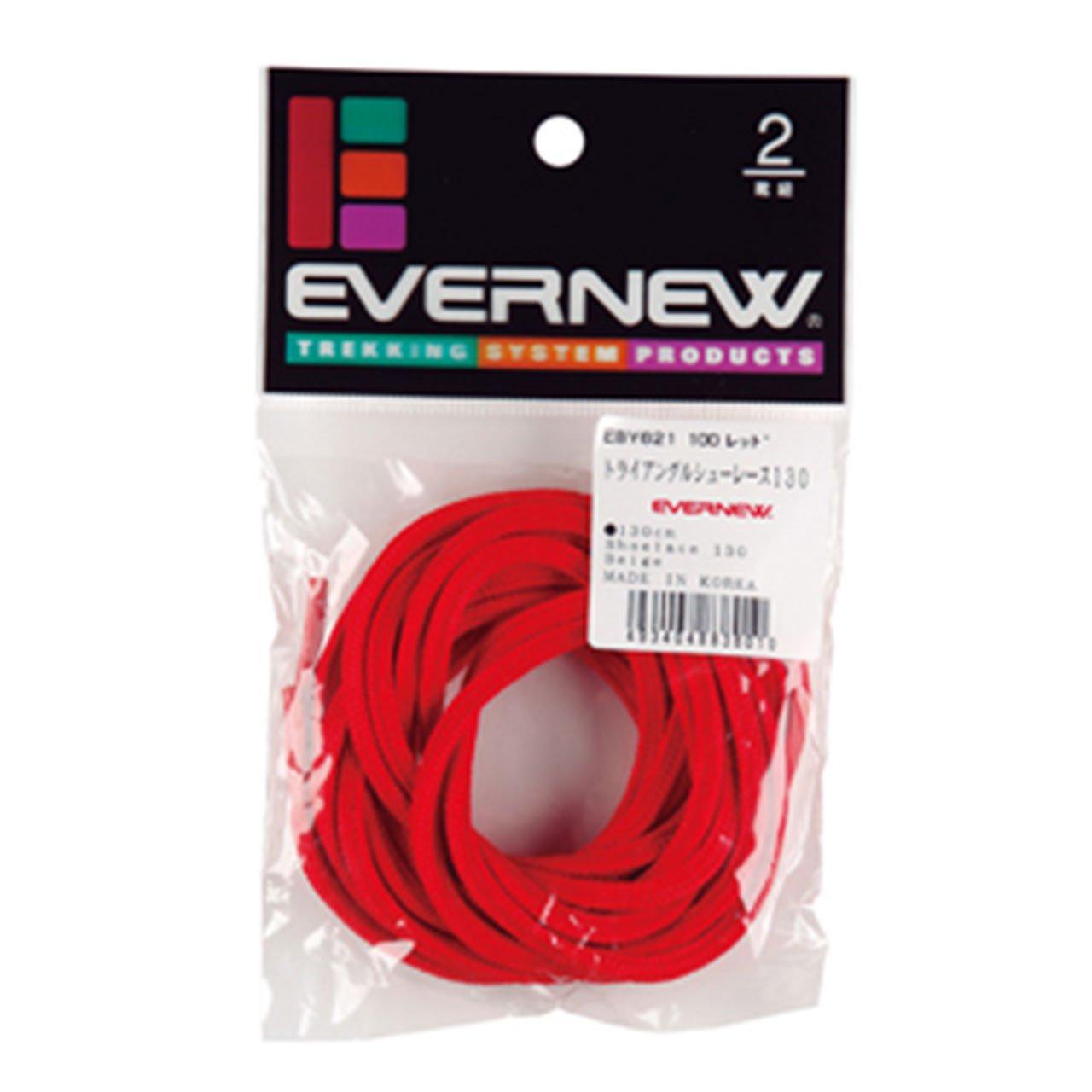 EVERNEW Triangle Shoelaces 130 EBY621 Red (100) 130