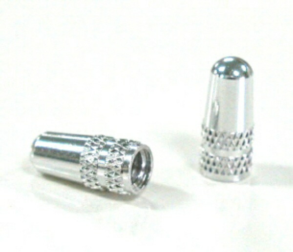 Valve Caps for French/British Valves, Silver (2-Pack)