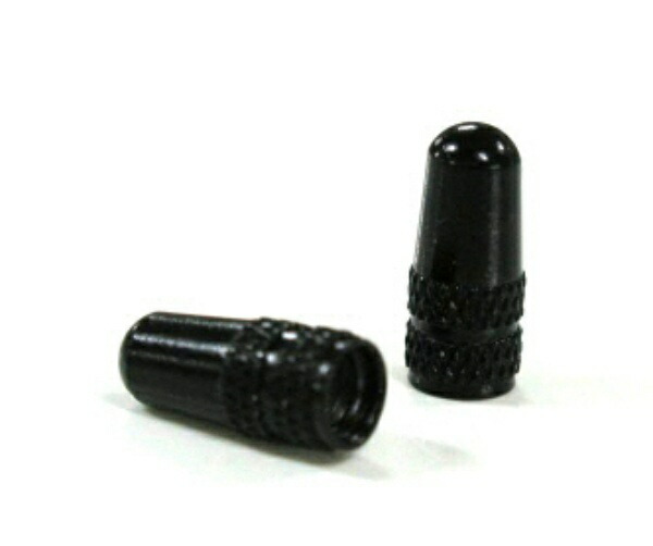 Valve Caps for French/British Valves, Black (2-Pack)