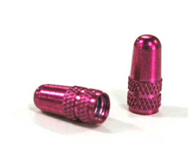 Valve Caps for French/British Valves, Red (2-Pack)