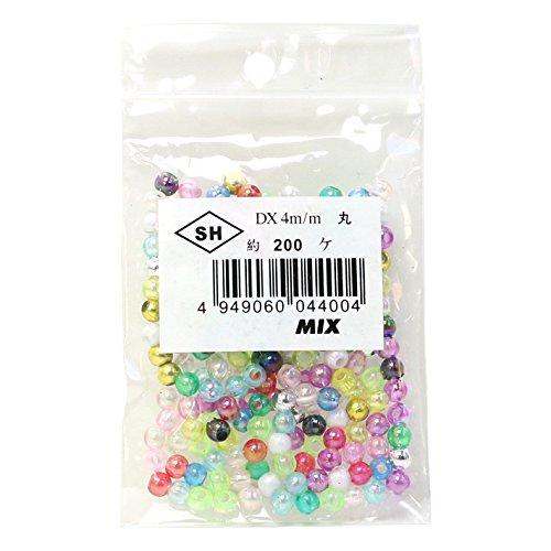 Shimamura Round Beads 200-Piece DX 4mm MIX ASH-DX4M-MIX