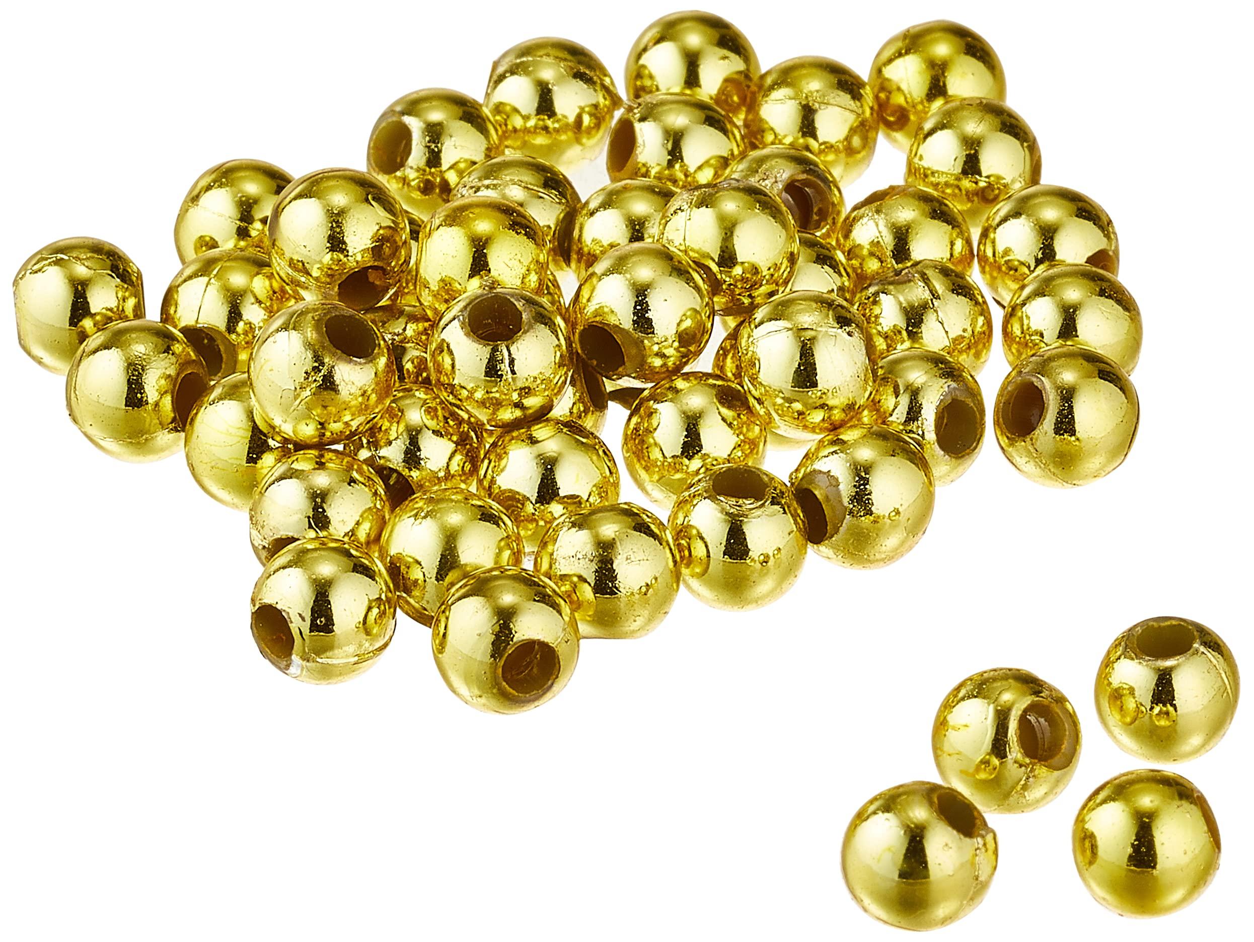 Shimamura Round Beads 200-Piece Deluxe DX 6mm Gold ASH-DX6M-G