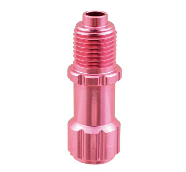 NOGUCHI Valve Cap Adapter [Converts Presta to Schrader/American] Aluminum Pink Small 111625