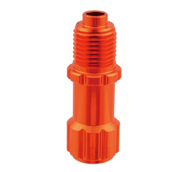 NOGUCHI Valve Cap Adapter [Converts Presta to Schrader/American] Aluminum Orange Small 111626