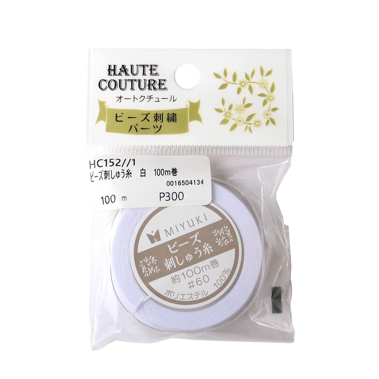 MIYUKI Bead Embroidery Thread #60/100m Roll White HC152-1