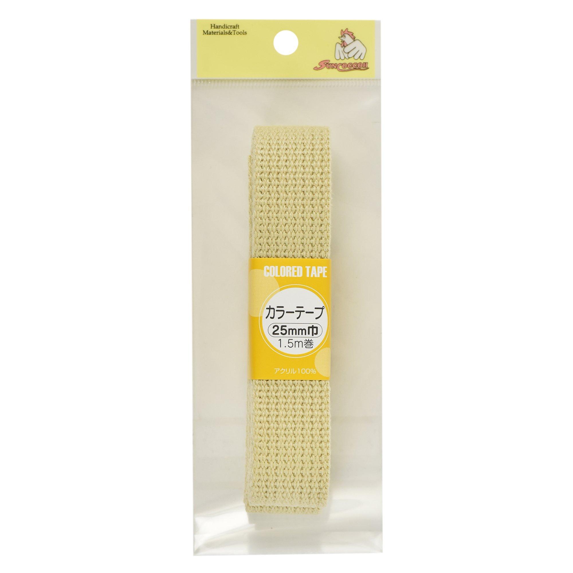 KIYOHARA Sankokko Color Tape 25mm Width × 1.5m Roll Beige SUN56-40