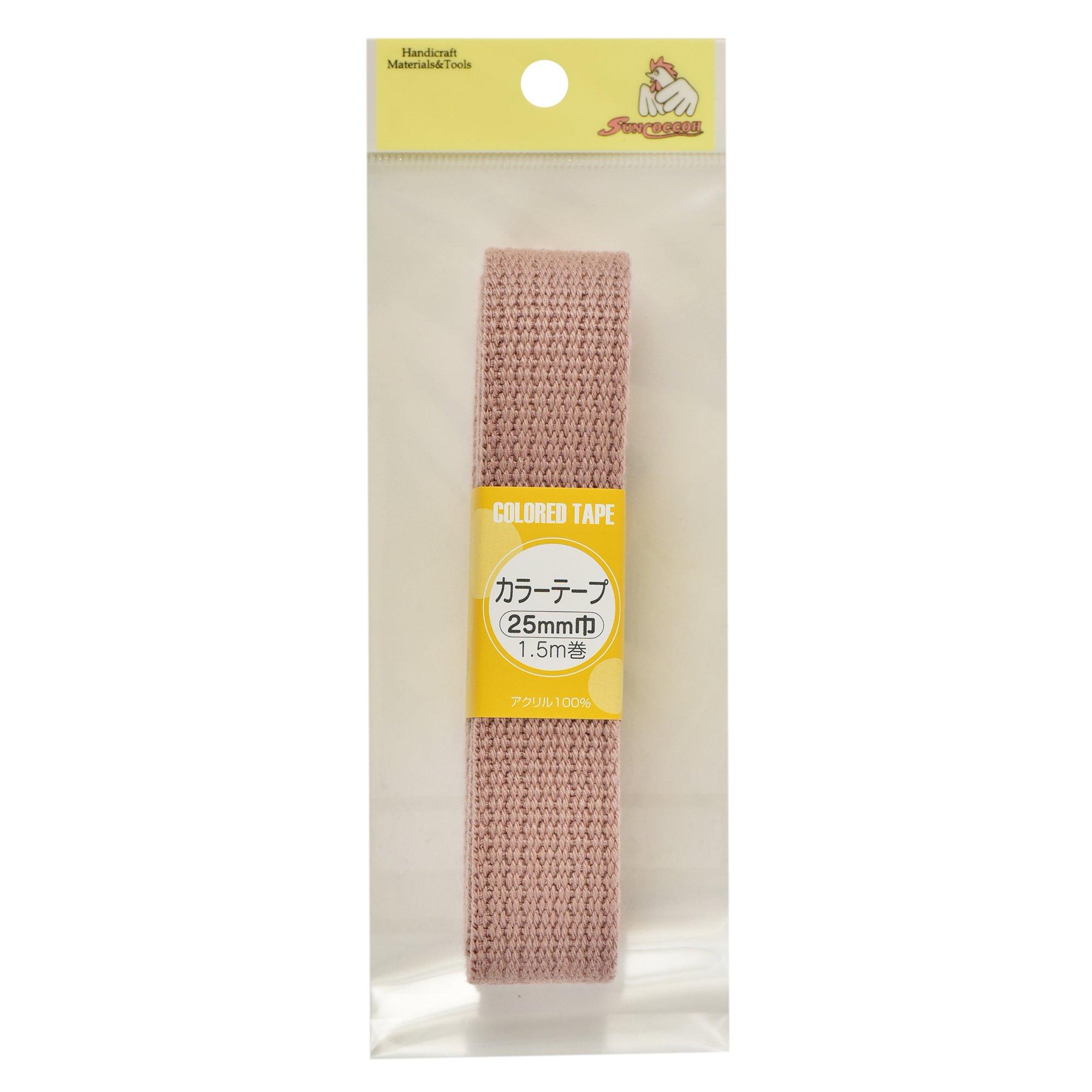 KIYOHARA Sankokko Color Tape 25mm Width × 1.5m Roll Natural Pink SUN56-111