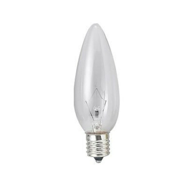 YAZAWA CORPORATION Chandelier Bulb 10W Type E17 Base Clear C321710C