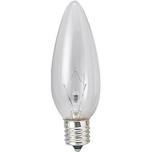 YAZAWA Chandelier Bulb C32 E17 60W Clear C321760C YAZAWA