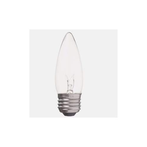 YAZAWA CORPORATION Chandelier Bulb 60W Equivalent E26 Base Clear C372660C