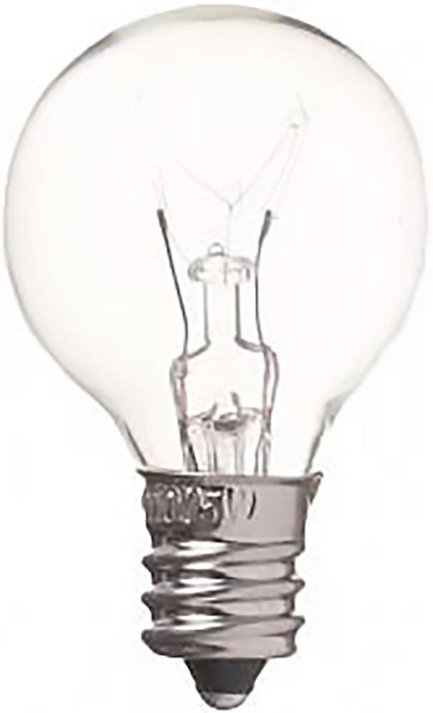 YAZAWA CORPORATION Baby Ball Bulb 10W Type E12 Base Diameter 30mm Clear G301210C