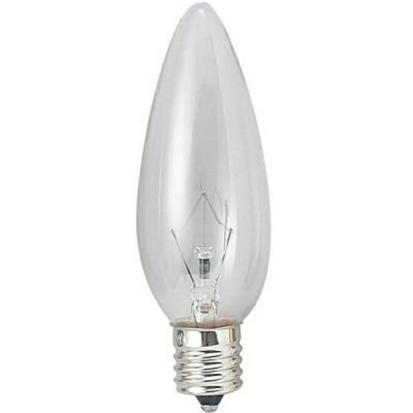 YAZAWA Chandelier Bulb C32 E12 25W Clear C321225C YAZAWA