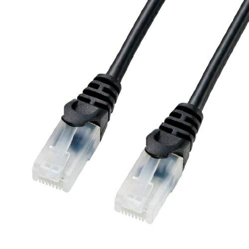 Sanwa Supply CAT5e LAN Cable with Clip-Proof Design, 0.5m, Black LA-Y5TS-005BK