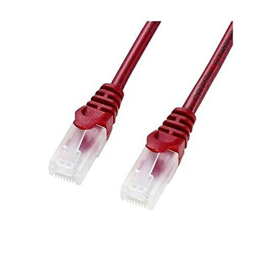 Sanwa Supply CAT5e LAN Cable with Clip-Proof Design, 0.5m, Red LA-Y5TS-005R
