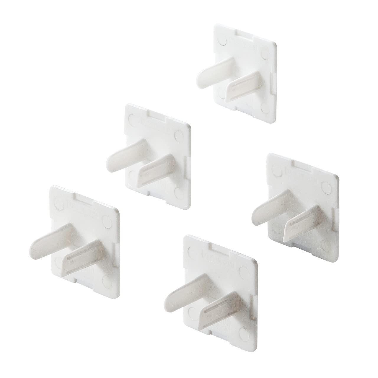 Sanwa Supply Outlet Safety Caps, Anti-Disengagement Type, 2-Pin, 5-Pack TAP-CAP2P5L