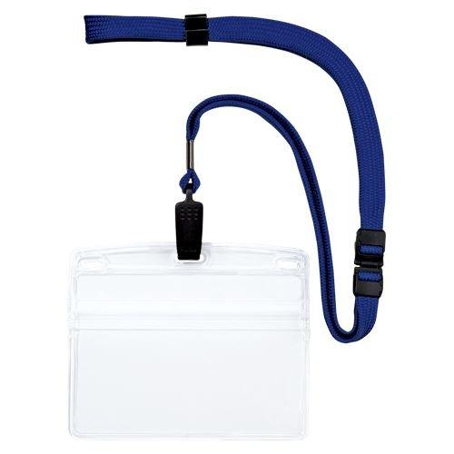 Open Kogyo Hanging Name Tag (ID Card Holder) Soft Extra Large Size Blue NL-21P-BU