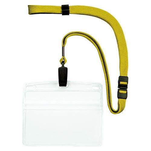 Open Kogyo Hanging Name Tag (ID Card Holder) Soft Extra Large Size Yellow NL-21P-YE