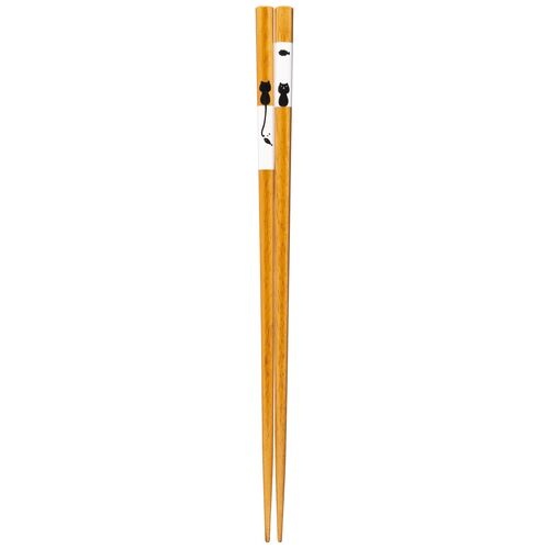 Sunlife Chopsticks Dishwasher Safe Adult Long 23cm Hungry Cat Natural Wood Natural Made in Japan H-05927