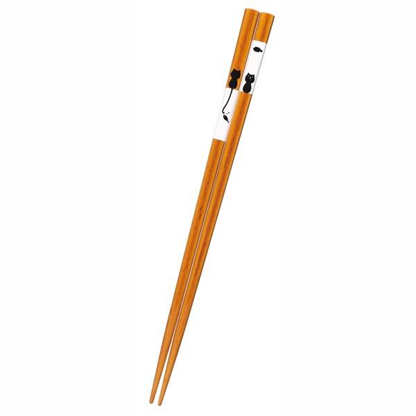 Sunlife Chopsticks Dishwasher Safe Adult Short 21cm Hungry Cat Natural Wood Natural Made in Japan H-05928