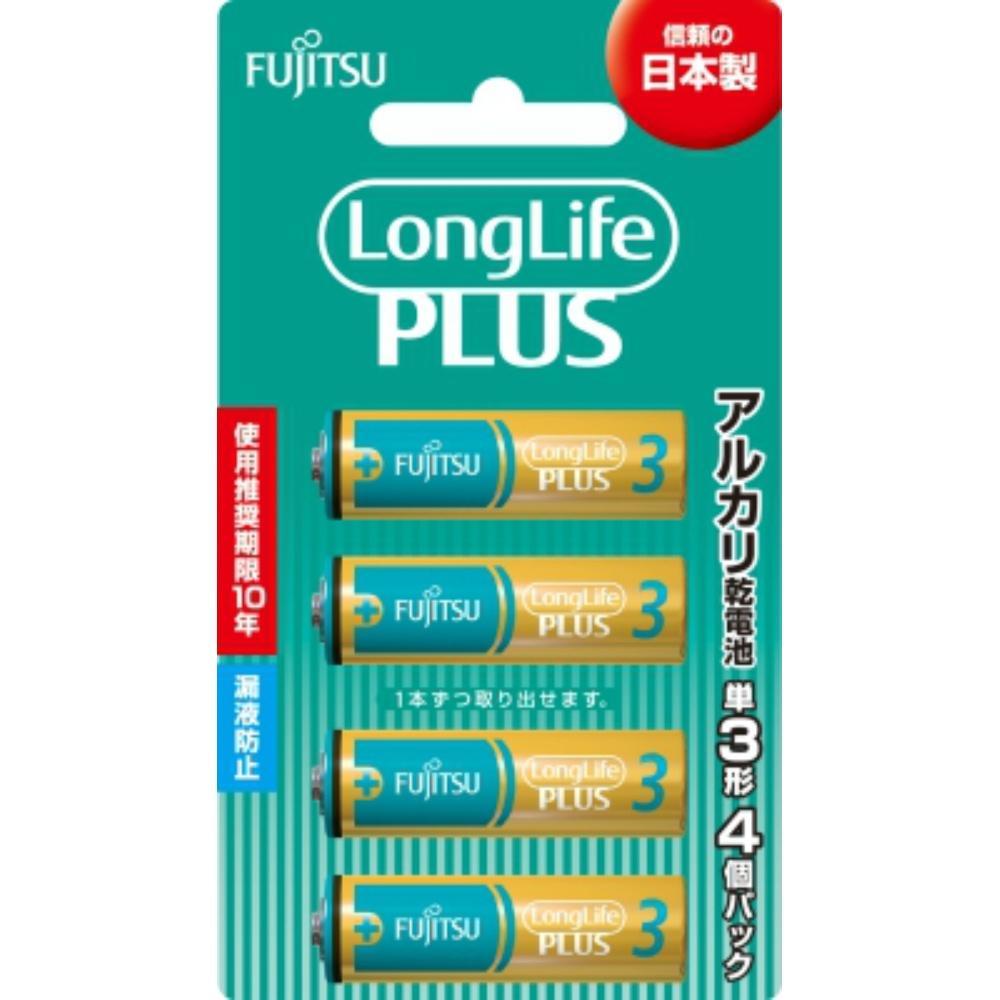 FDK Corporation Fujitsu Alkaline Dry Cell Battery AA Long Life Plus 4-Pack LR6LP(4B)