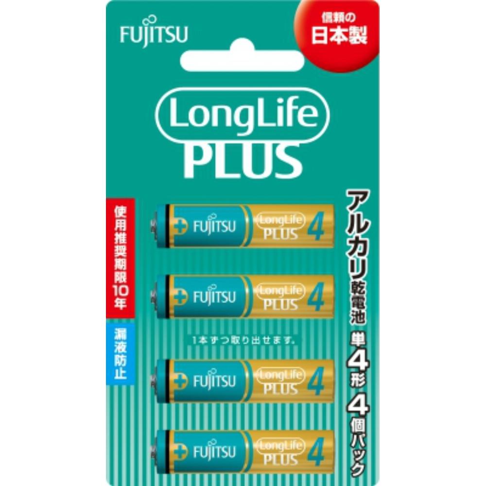 FDK Corporation Fujitsu Alkaline Dry Cell Battery AAA Long Life Plus 4-Pack LR03LP(4B)