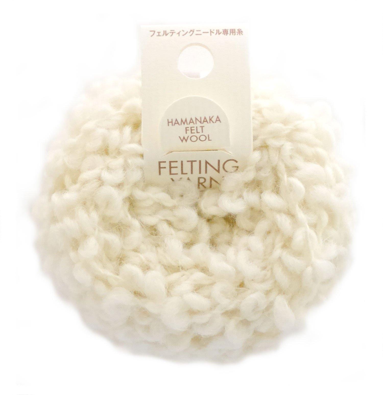 Hamana Felting Yarn Loop 10m col.1 Natural H441-112-1