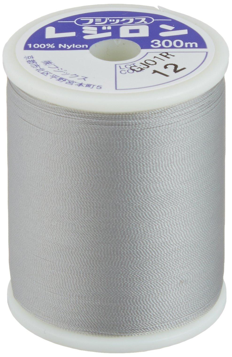 FUJIX Fujix Regilon Knit & Stretch Fabric Special Sewing Thread 300m Length, Weight 50 col.12 Light Gray
