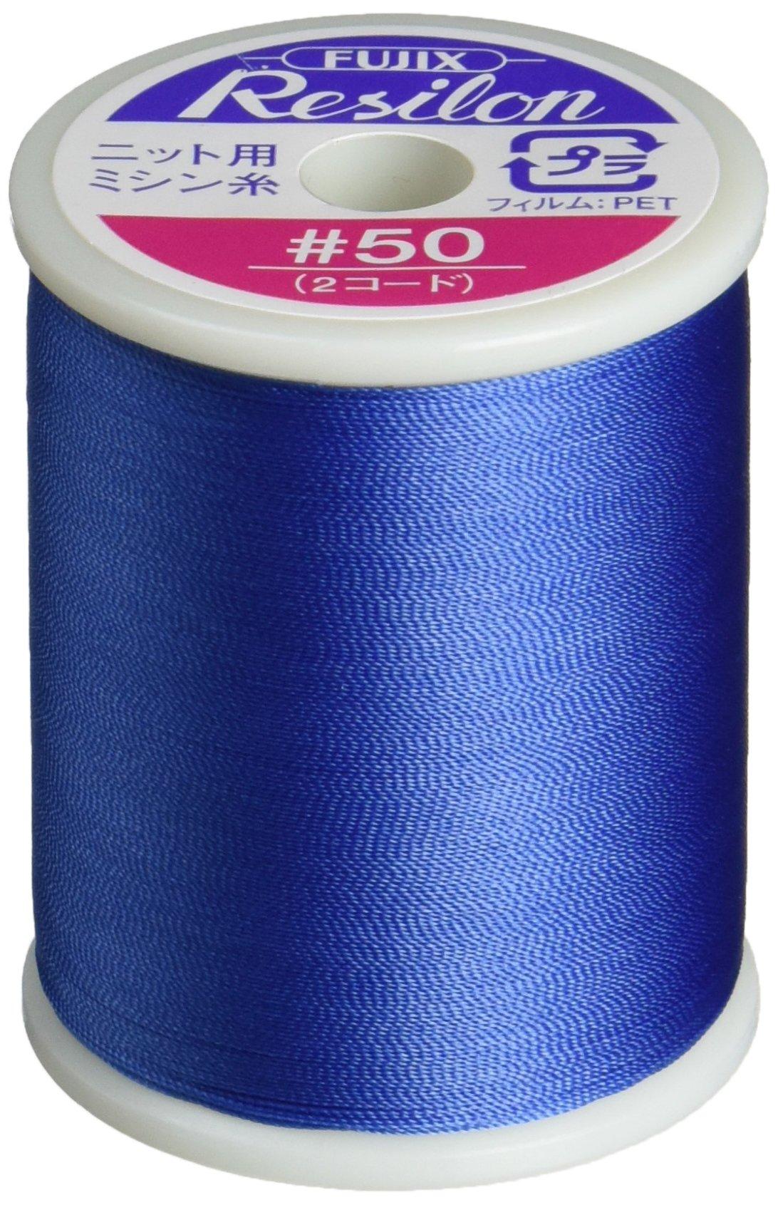 FUJIX Fujix Regilon Knit & Stretch Fabric Special Sewing Thread 300m Length, No. 50 Weight, col.18 Blue Tone