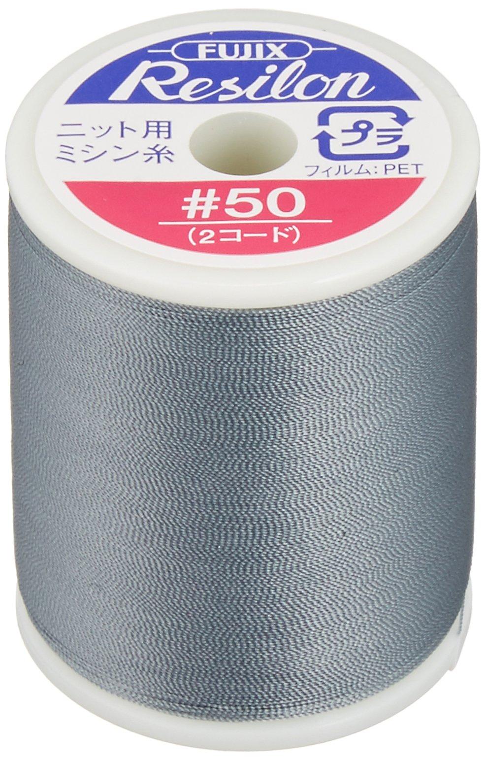 FUJIX Fujix Regilon Knit & Stretch Fabric Special Sewing Thread 300m Length, Weight 50 col.21 Gray